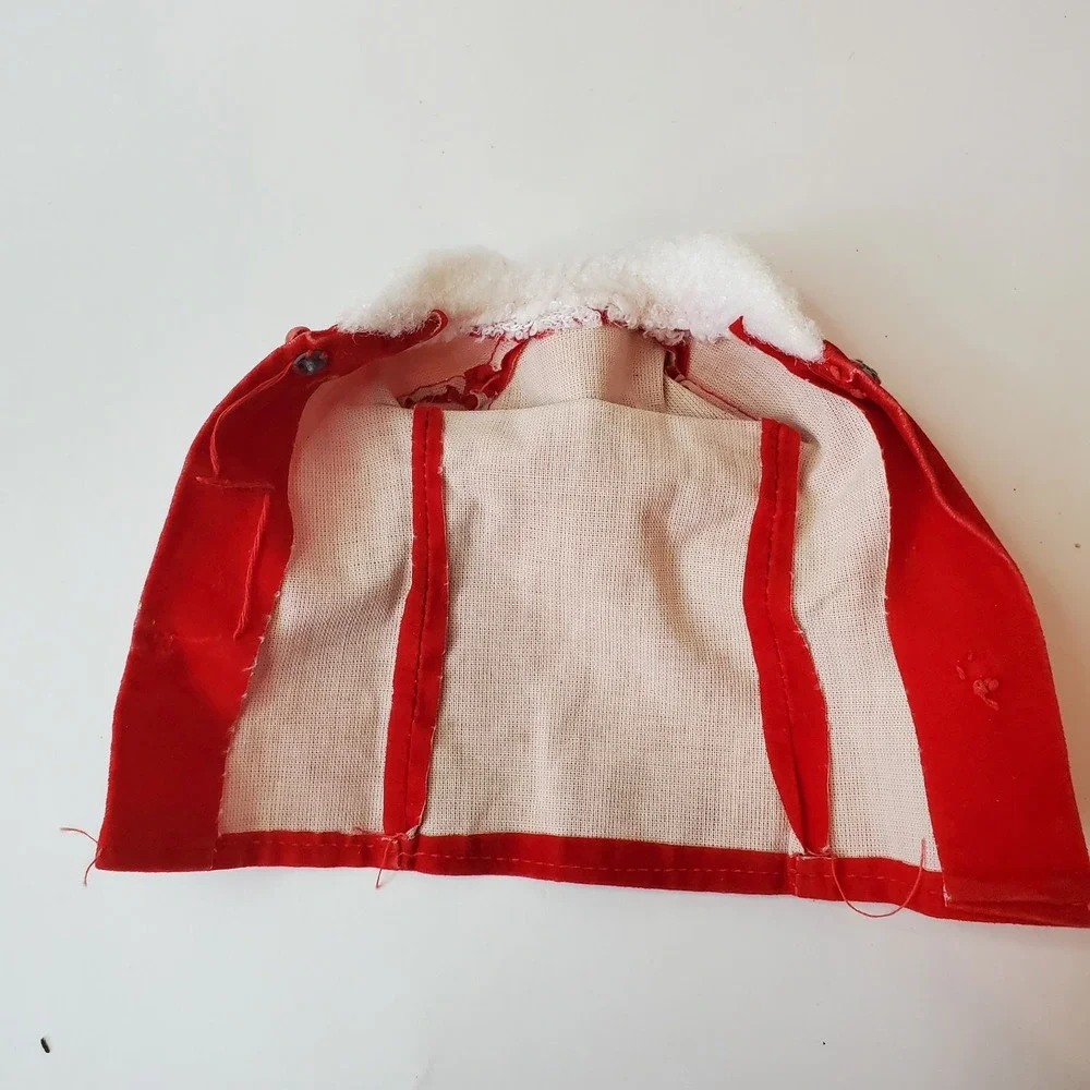 Vintage Barbie Doll Red Velvet Coat White Fur Collar‎ 60s